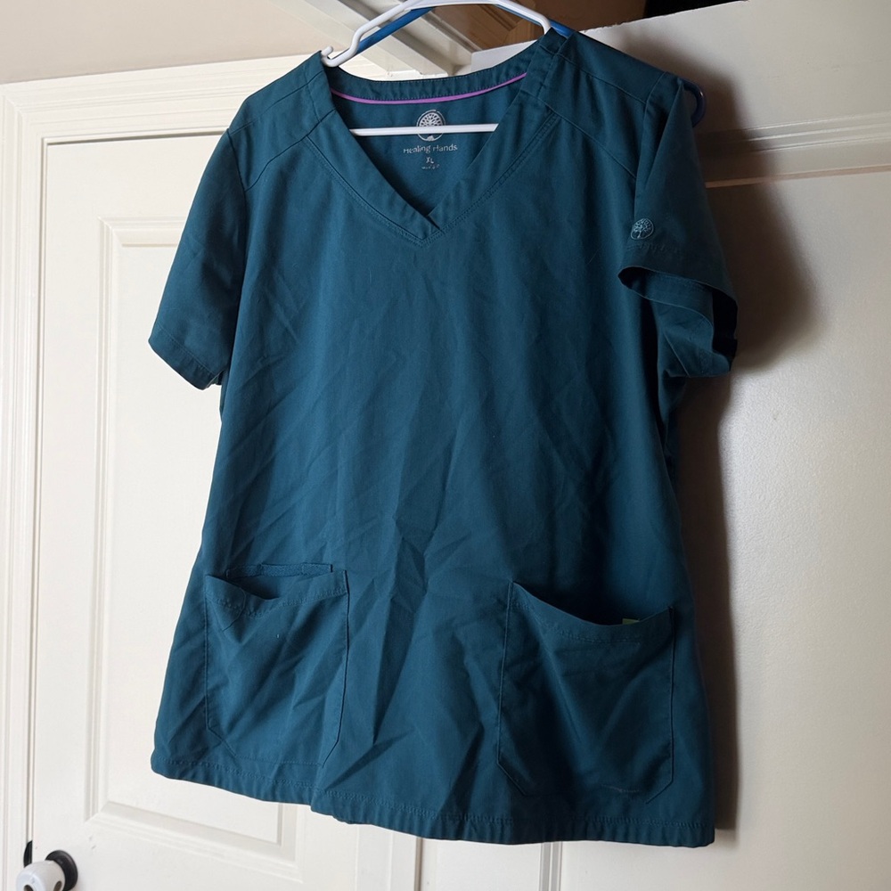 Healing hands jogger scrub pants and top (set)